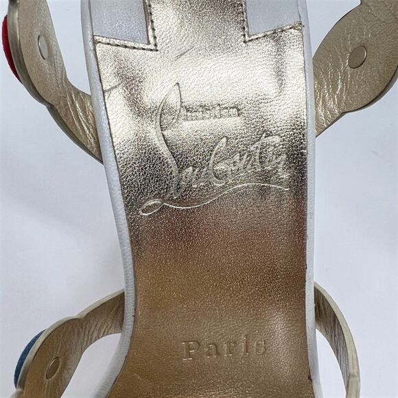 Christian Louboutin Smartissima Multicolor Pom-Pom Strap Sandals – Size 35 - Picture 6 of 9